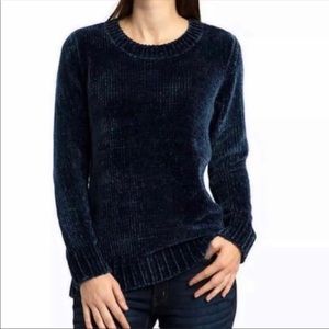 Orvis Navy Blue Velvet Sweater